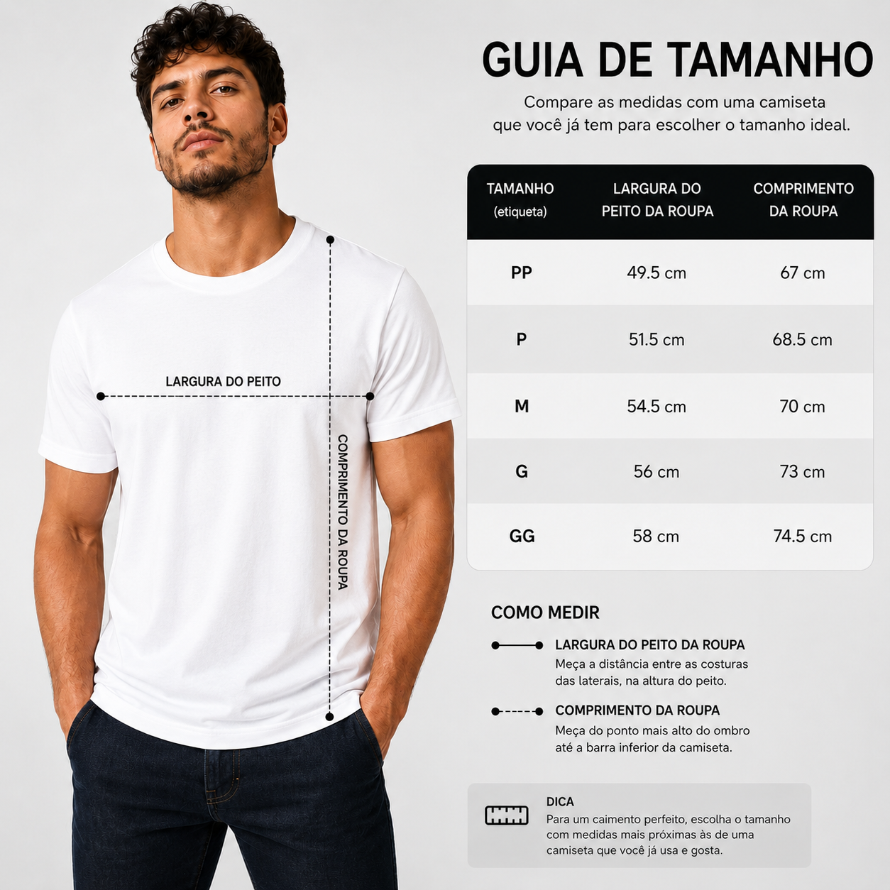 Kit 3 Camisetas Masculinas Basic