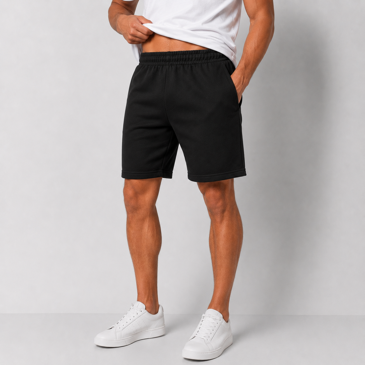 Kit 3 Bermudas Moletom Masculina