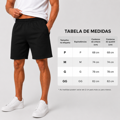 Kit 3 Bermudas Moletom Masculina